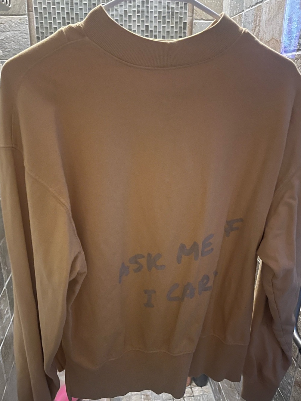 Boys Lie Ask Me If I Care Mockneck - Picture 6 of 6